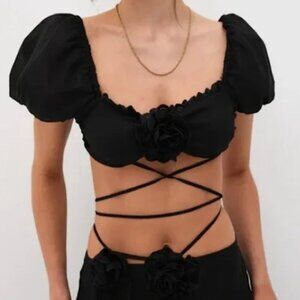 Lovers and Friends Cap Sleeve Crop Top